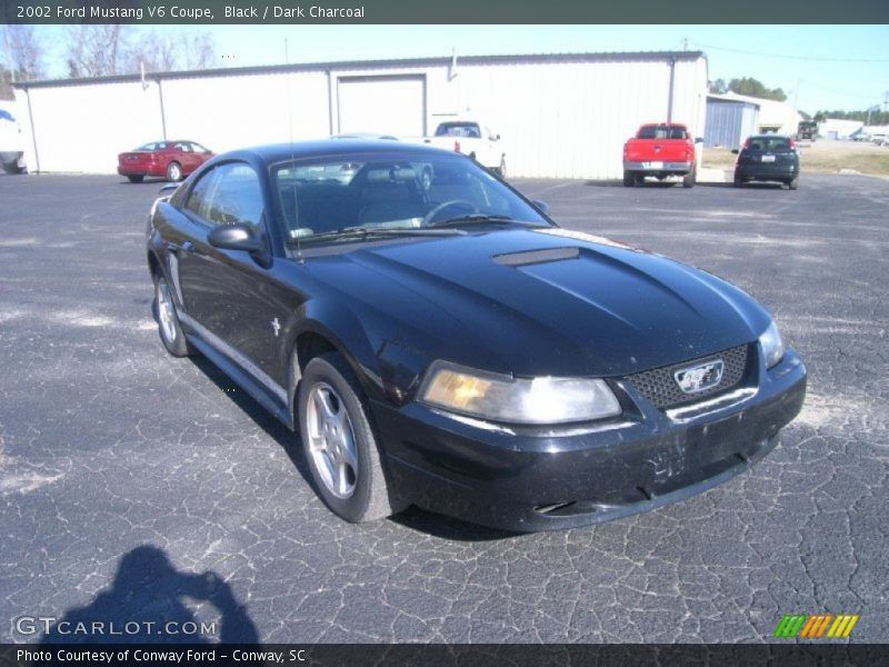Black / Dark Charcoal 2002 Ford Mustang V6 Coupe