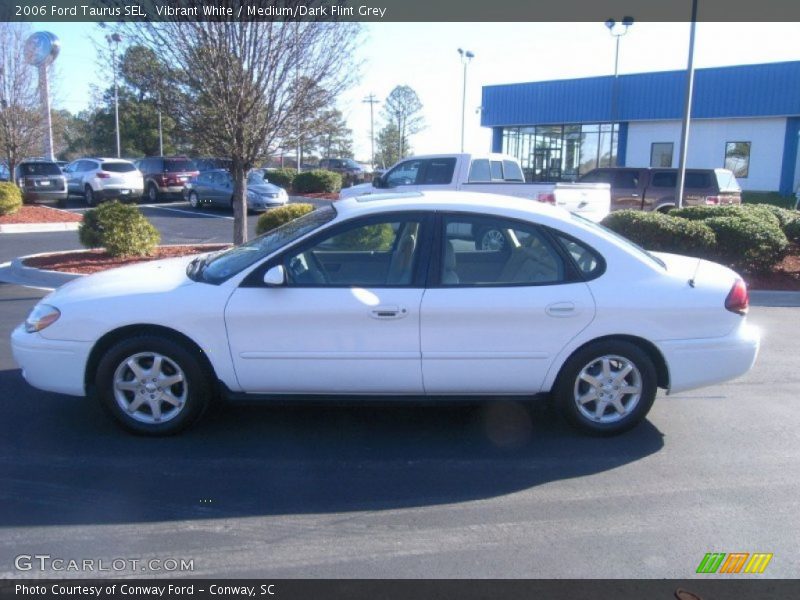 Vibrant White / Medium/Dark Flint Grey 2006 Ford Taurus SEL