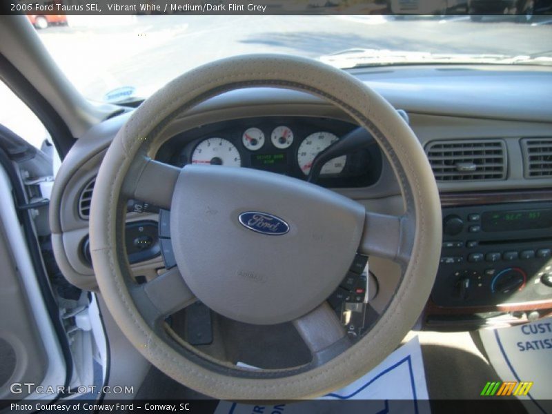 Vibrant White / Medium/Dark Flint Grey 2006 Ford Taurus SEL
