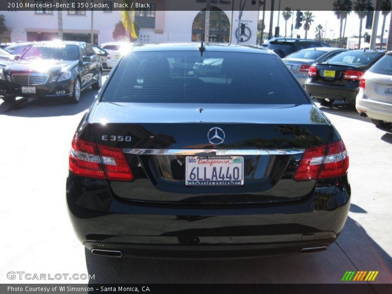 Black / Black 2010 Mercedes-Benz E 350 Sedan