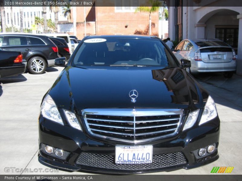 Black / Black 2010 Mercedes-Benz E 350 Sedan
