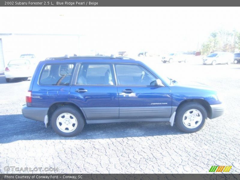 Blue Ridge Pearl / Beige 2002 Subaru Forester 2.5 L