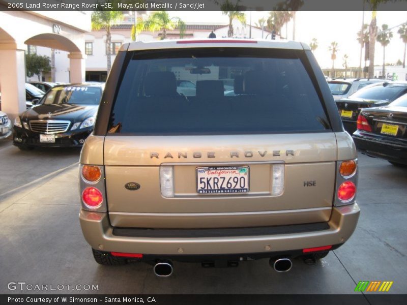 Maya Gold Metallic / Sand/Jet 2005 Land Rover Range Rover HSE