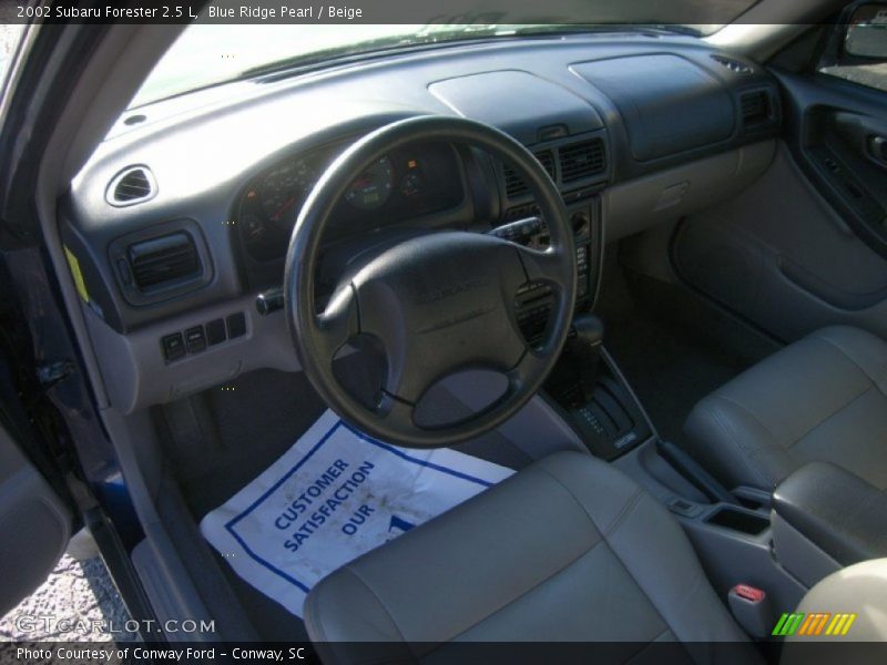 Blue Ridge Pearl / Beige 2002 Subaru Forester 2.5 L