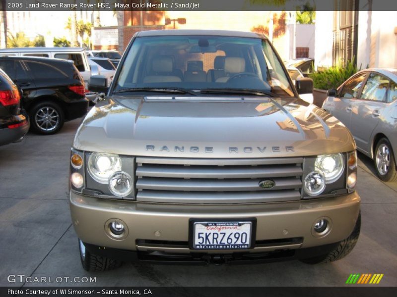 Maya Gold Metallic / Sand/Jet 2005 Land Rover Range Rover HSE