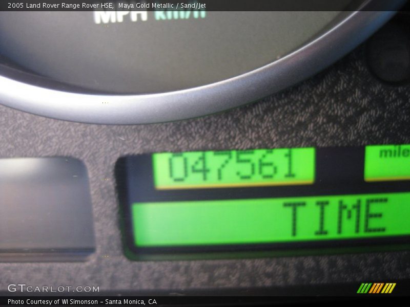 Maya Gold Metallic / Sand/Jet 2005 Land Rover Range Rover HSE