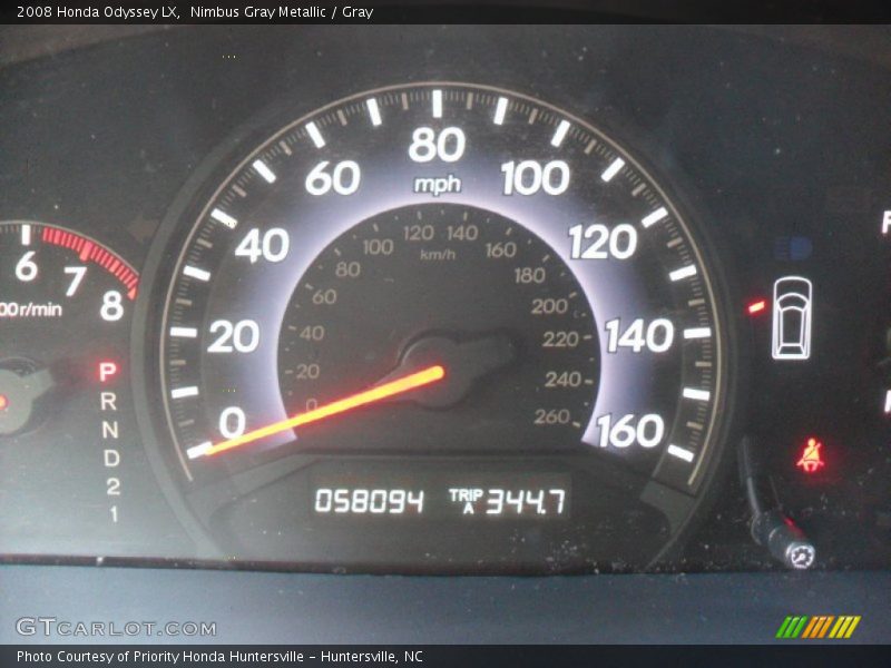 Nimbus Gray Metallic / Gray 2008 Honda Odyssey LX