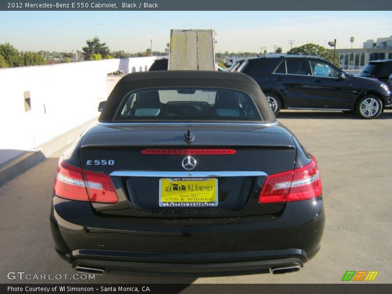 Black / Black 2012 Mercedes-Benz E 550 Cabriolet