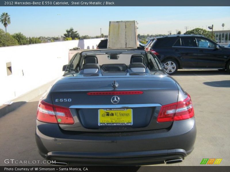 Steel Grey Metallic / Black 2012 Mercedes-Benz E 550 Cabriolet