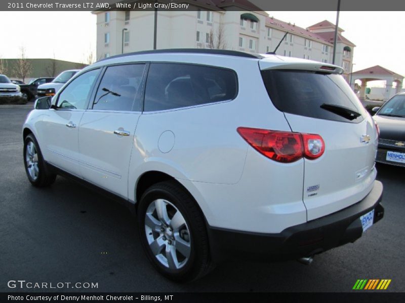 White / Light Gray/Ebony 2011 Chevrolet Traverse LTZ AWD