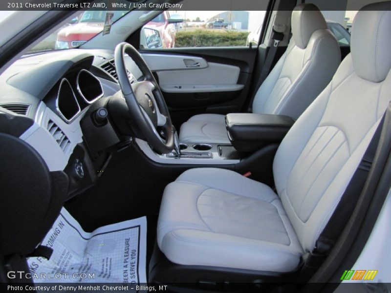 White / Light Gray/Ebony 2011 Chevrolet Traverse LTZ AWD