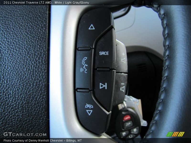 White / Light Gray/Ebony 2011 Chevrolet Traverse LTZ AWD