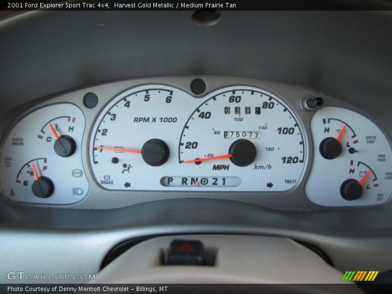  2001 Explorer Sport Trac 4x4 4x4 Gauges