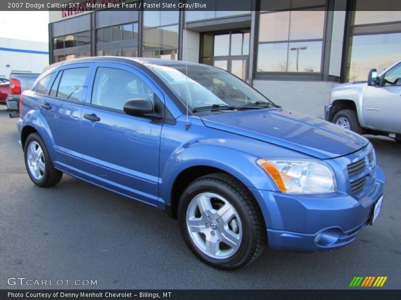 Marine Blue Pearl / Pastel Slate Gray/Blue 2007 Dodge Caliber SXT