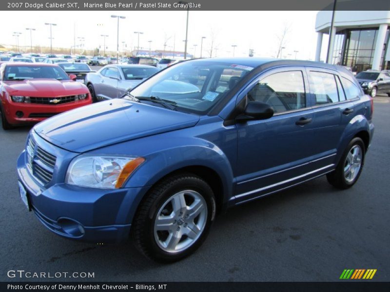 Marine Blue Pearl / Pastel Slate Gray/Blue 2007 Dodge Caliber SXT