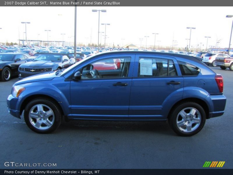 Marine Blue Pearl / Pastel Slate Gray/Blue 2007 Dodge Caliber SXT