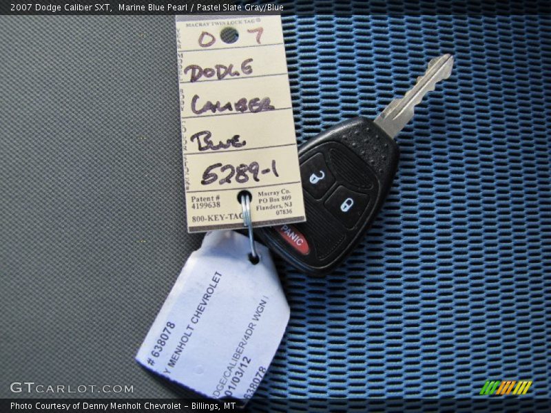 Marine Blue Pearl / Pastel Slate Gray/Blue 2007 Dodge Caliber SXT