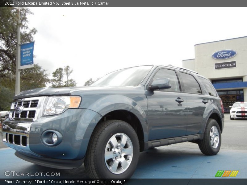 Steel Blue Metallic / Camel 2012 Ford Escape Limited V6