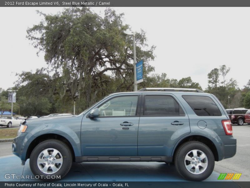 Steel Blue Metallic / Camel 2012 Ford Escape Limited V6