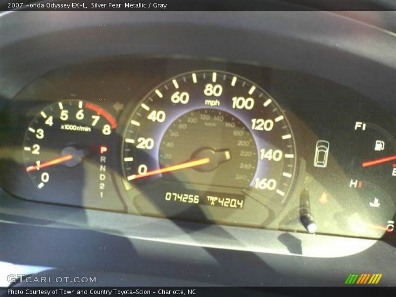 Silver Pearl Metallic / Gray 2007 Honda Odyssey EX-L