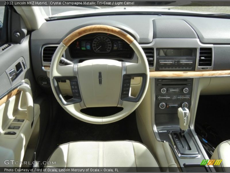 Crystal Champagne Metallic Tri-Coat / Light Camel 2012 Lincoln MKZ Hybrid