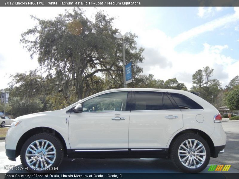White Platinum Metallic Tri-Coat / Medium Light Stone 2012 Lincoln MKX FWD