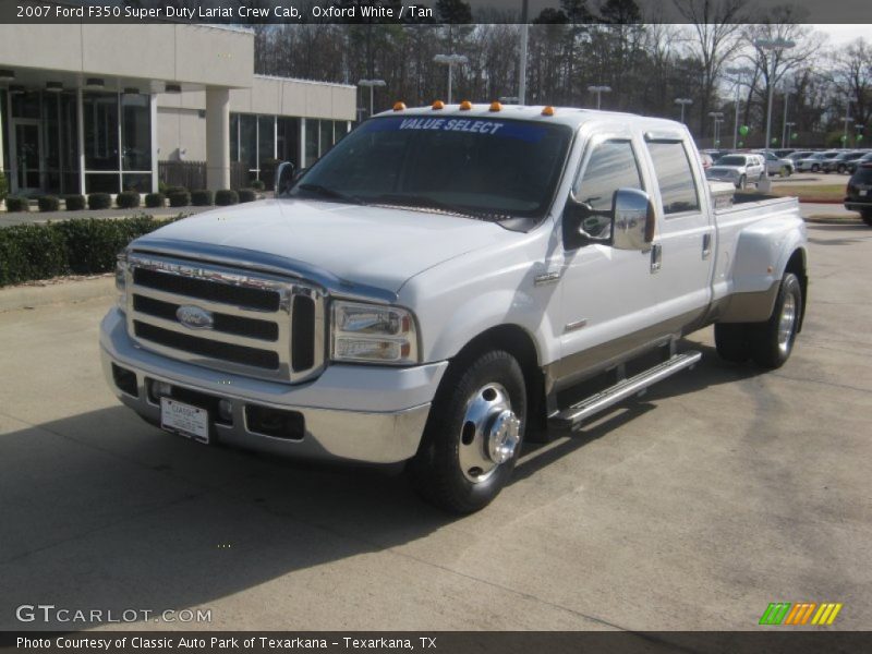 Oxford White / Tan 2007 Ford F350 Super Duty Lariat Crew Cab