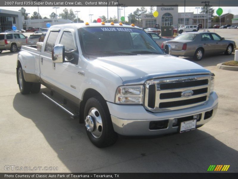 Oxford White / Tan 2007 Ford F350 Super Duty Lariat Crew Cab