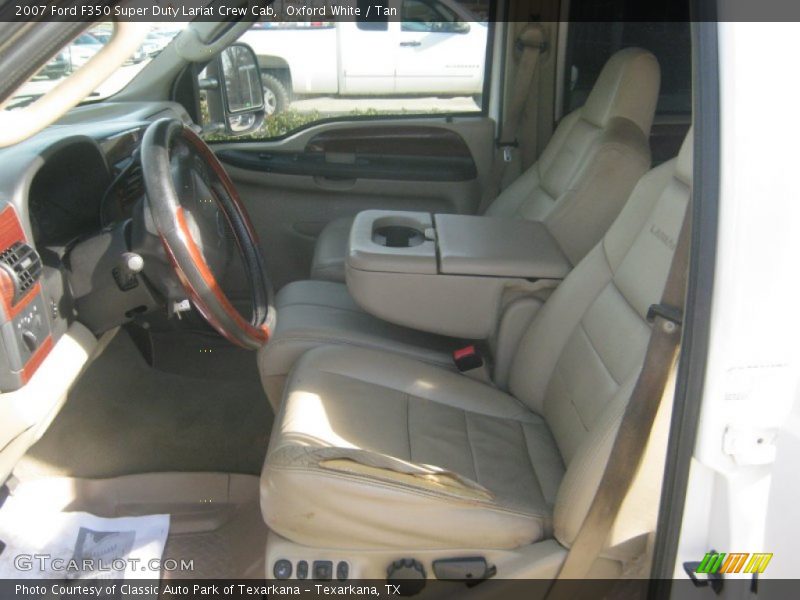 Oxford White / Tan 2007 Ford F350 Super Duty Lariat Crew Cab