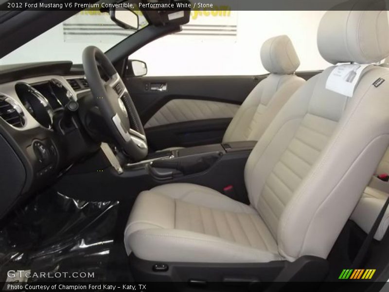  2012 Mustang V6 Premium Convertible Stone Interior