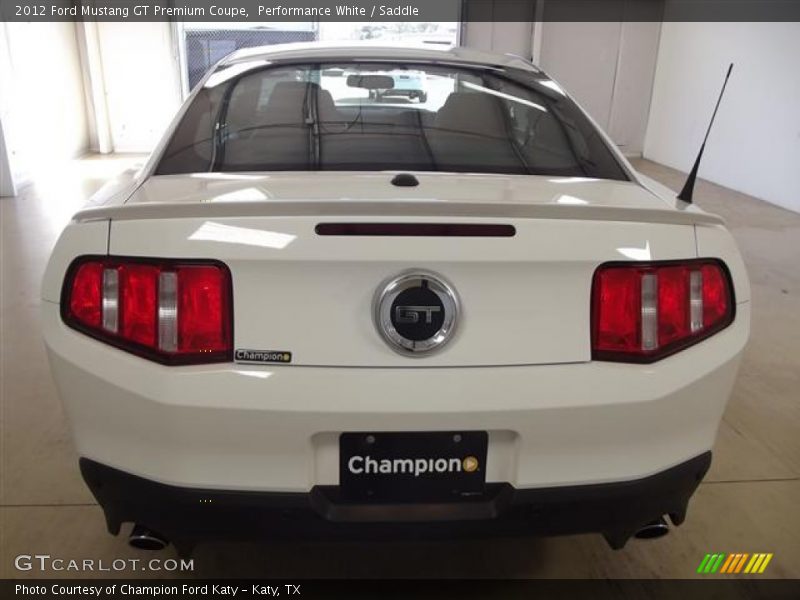 Performance White / Saddle 2012 Ford Mustang GT Premium Coupe