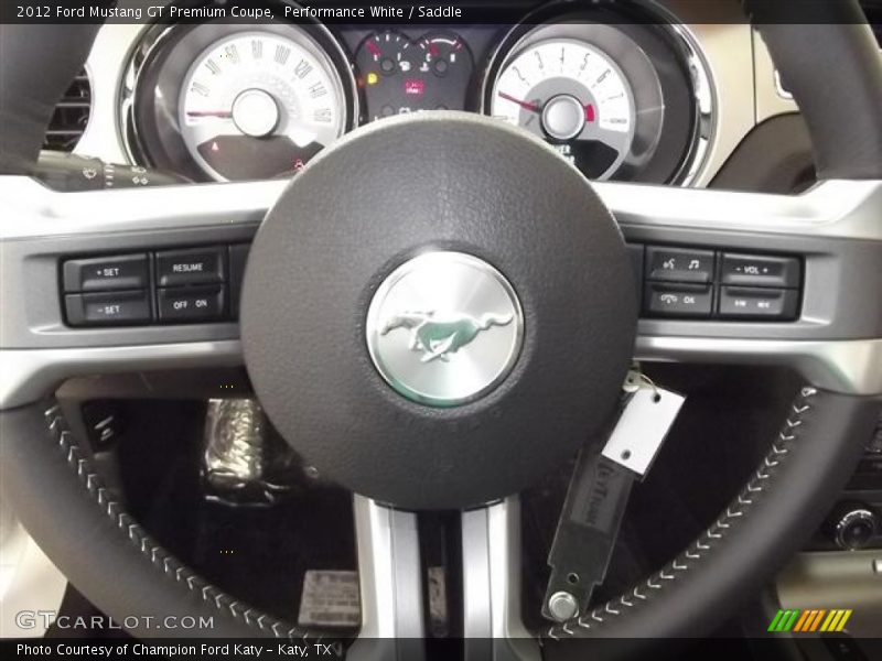 Performance White / Saddle 2012 Ford Mustang GT Premium Coupe