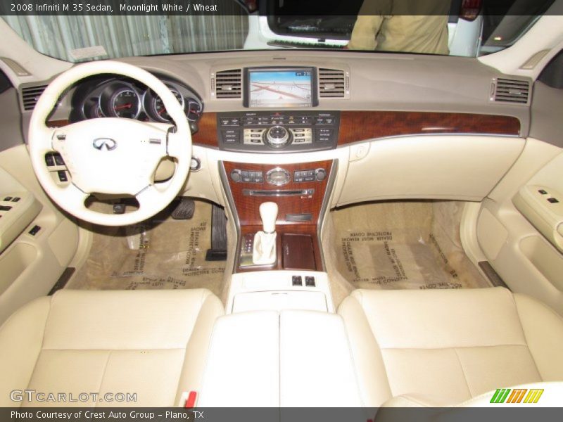 Moonlight White / Wheat 2008 Infiniti M 35 Sedan