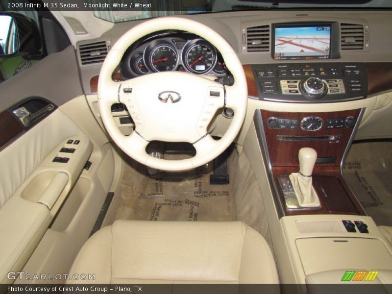 Moonlight White / Wheat 2008 Infiniti M 35 Sedan