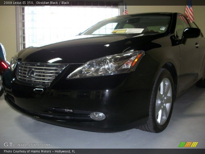 Obsidian Black / Black 2009 Lexus ES 350