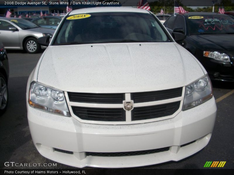 Stone White / Dark Khaki/Light Graystone 2008 Dodge Avenger SE