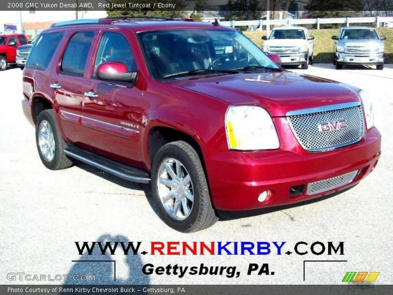 Red Jewel Tintcoat / Ebony 2008 GMC Yukon Denali AWD