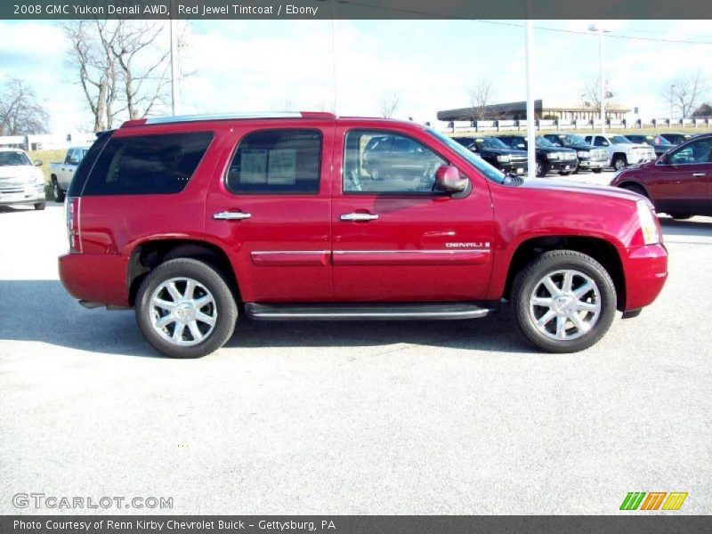 Red Jewel Tintcoat / Ebony 2008 GMC Yukon Denali AWD