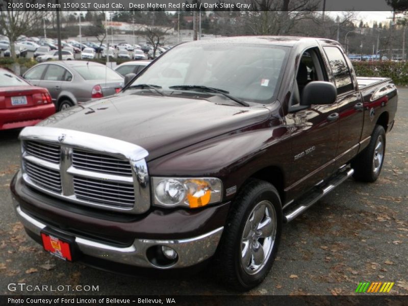 Deep Molten Red Pearl / Dark Slate Gray 2005 Dodge Ram 1500 SLT Quad Cab