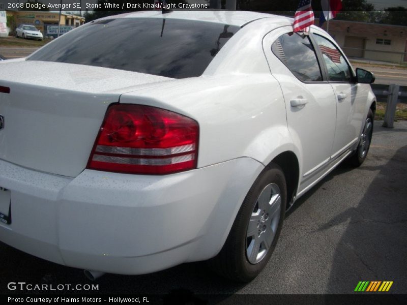 Stone White / Dark Khaki/Light Graystone 2008 Dodge Avenger SE