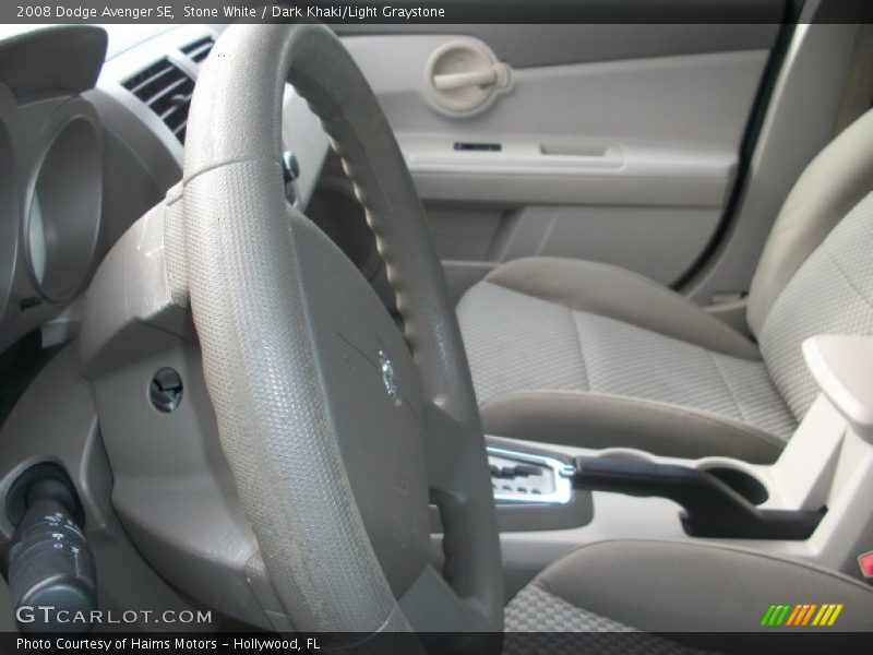 Stone White / Dark Khaki/Light Graystone 2008 Dodge Avenger SE