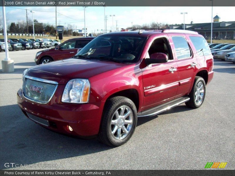 Red Jewel Tintcoat / Ebony 2008 GMC Yukon Denali AWD