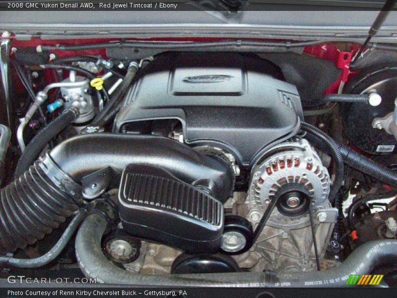 Red Jewel Tintcoat / Ebony 2008 GMC Yukon Denali AWD