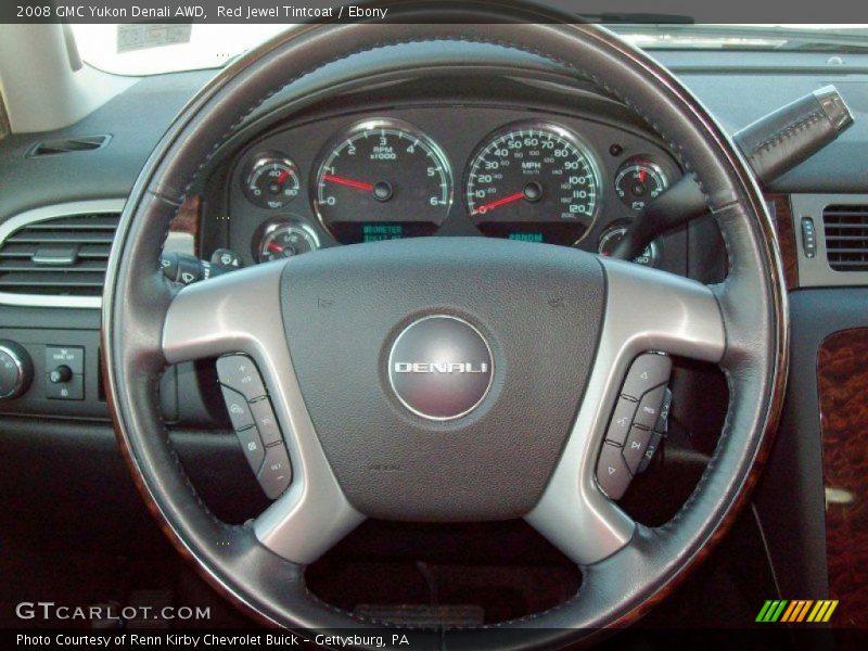 Red Jewel Tintcoat / Ebony 2008 GMC Yukon Denali AWD