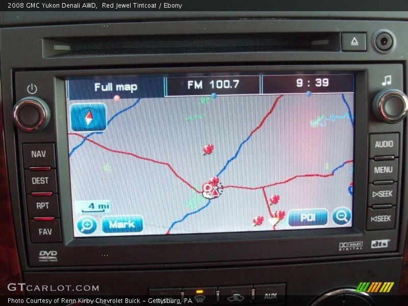 Red Jewel Tintcoat / Ebony 2008 GMC Yukon Denali AWD