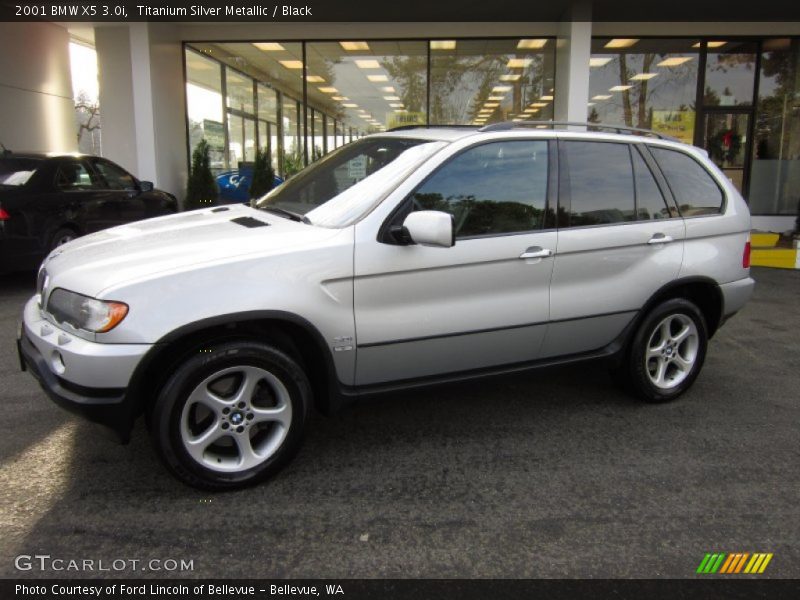 Titanium Silver Metallic / Black 2001 BMW X5 3.0i