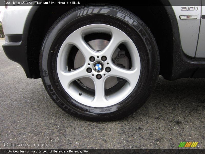 Titanium Silver Metallic / Black 2001 BMW X5 3.0i