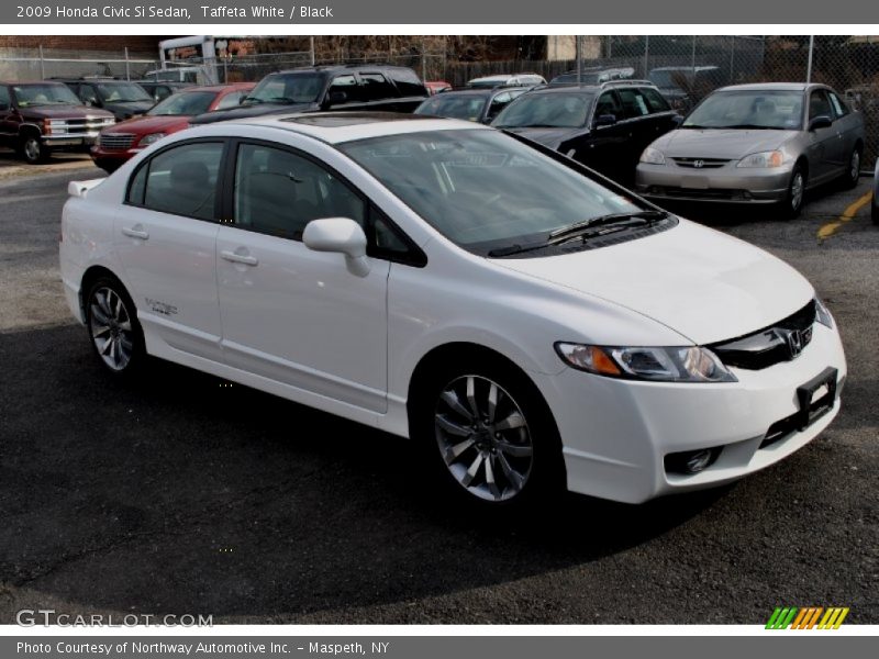 Taffeta White / Black 2009 Honda Civic Si Sedan