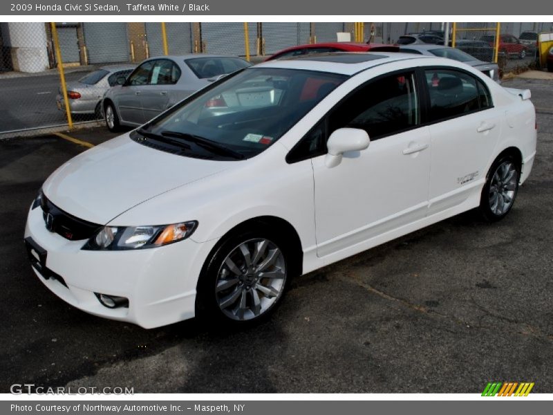 Taffeta White / Black 2009 Honda Civic Si Sedan