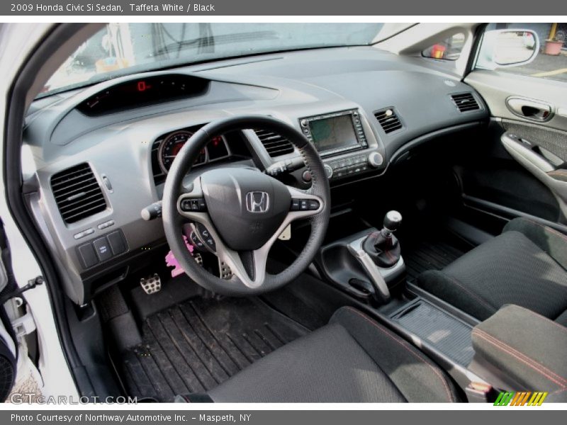 Taffeta White / Black 2009 Honda Civic Si Sedan